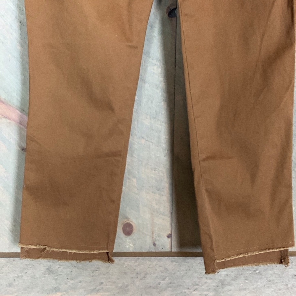 Democracy burnt orange color jeans with raw hem Size 4 - Picture 8 of 14